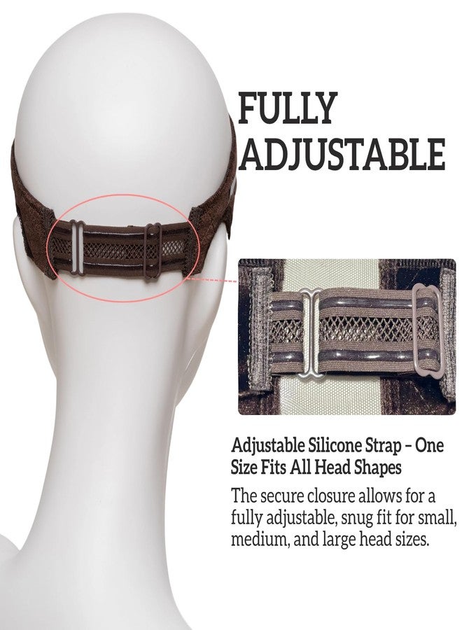 Cospack Wig Grip Band Women: Adjustable Silicone Non-Slip Wig Gripper with Middle Lace Part & Ear Cut Outs Secure Fit Breathable No-Headache for Wigs Chemo Cosplay Sports Daily Wear (Brown) - Image 4